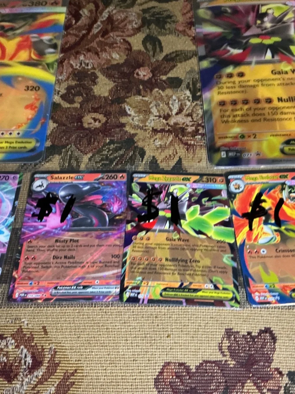 8 Pokemon Cards Jumbo and Regular size cards All ex Cards